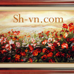 风景画手工刺绣=罌粟　41＝SHVN 1041 - 130cm x 210cm (2)